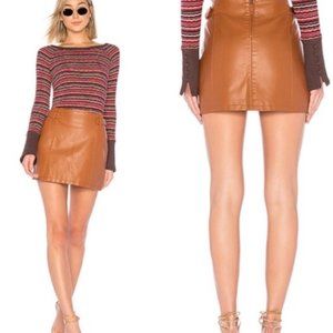 Free people Faux Leather Skirt